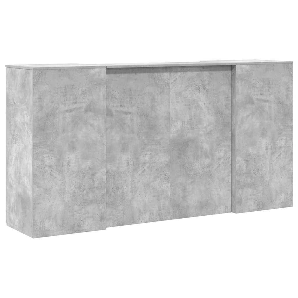 Resepsjonspult betonggrå 200x50x103,5 cm konstruert tre