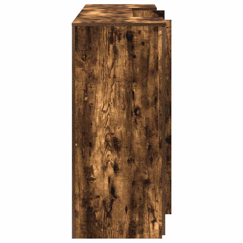 Resepsjonspult røkt eik 200x50x103,5 cm konstruert tre