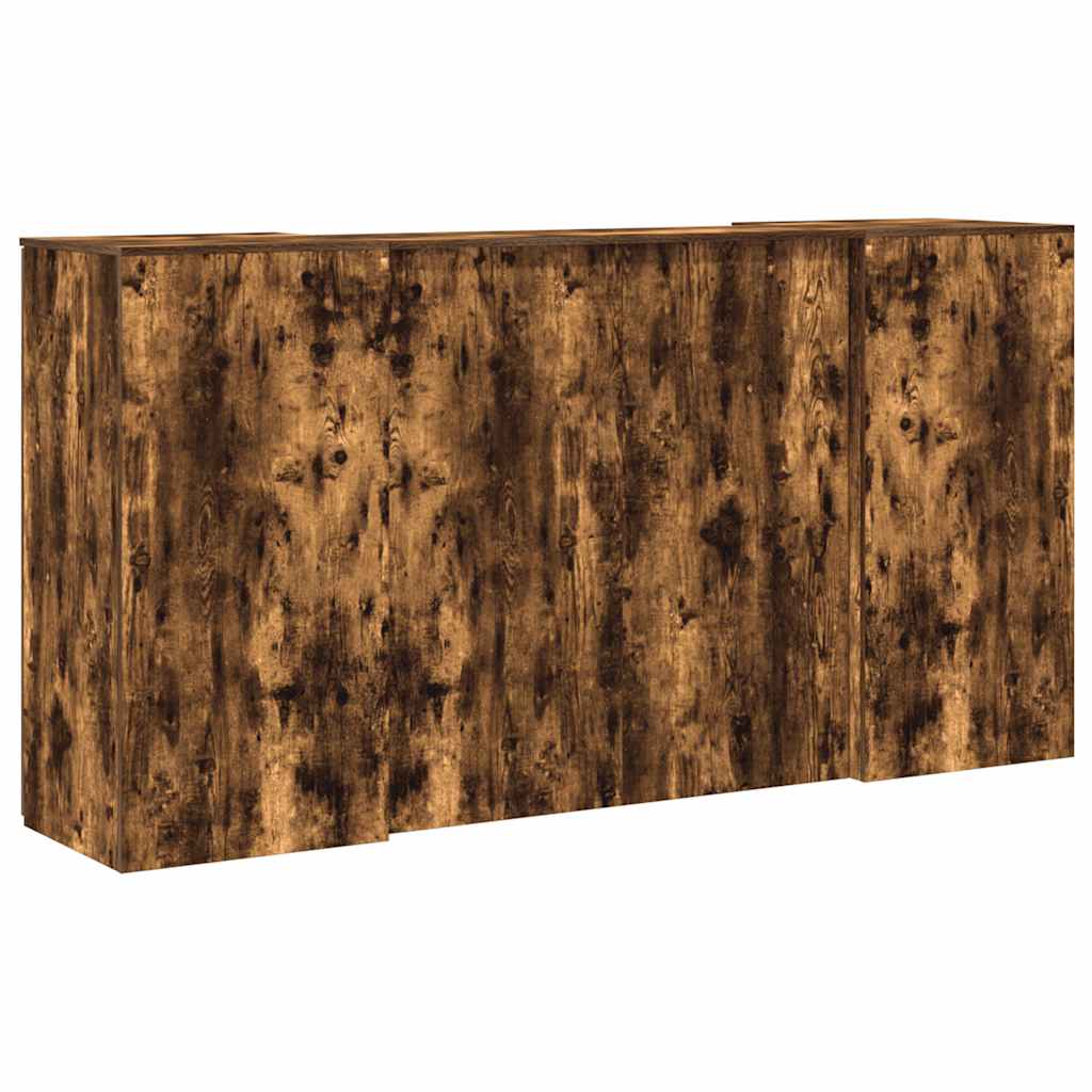 Resepsjonspult røkt eik 200x50x103,5 cm konstruert tre