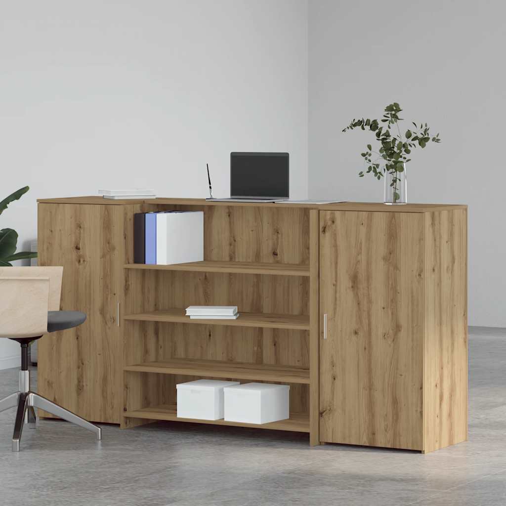 Resepsjonspult artisan eik 200x50x103,5 cm konstruert tre