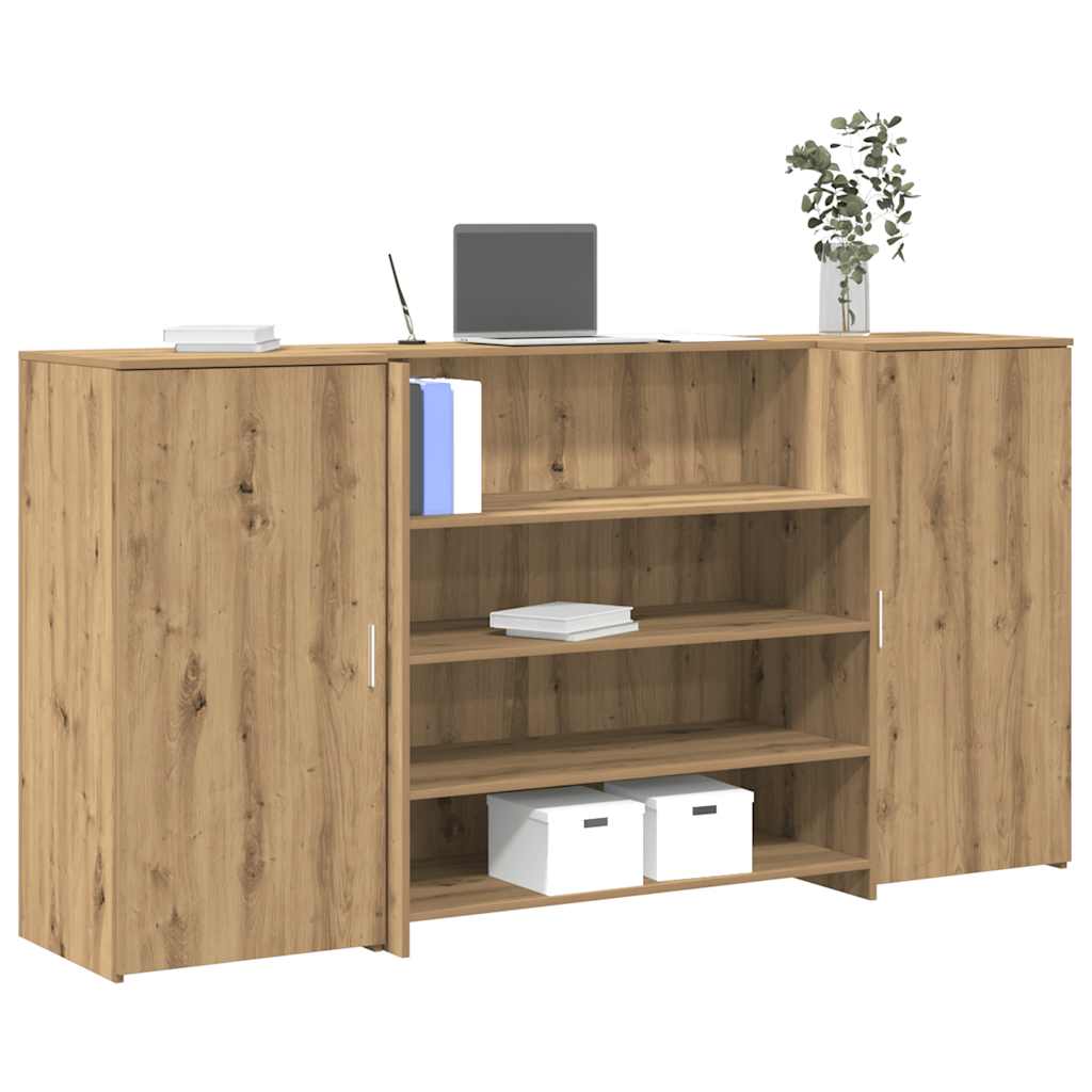 Resepsjonspult artisan eik 200x50x103,5 cm konstruert tre