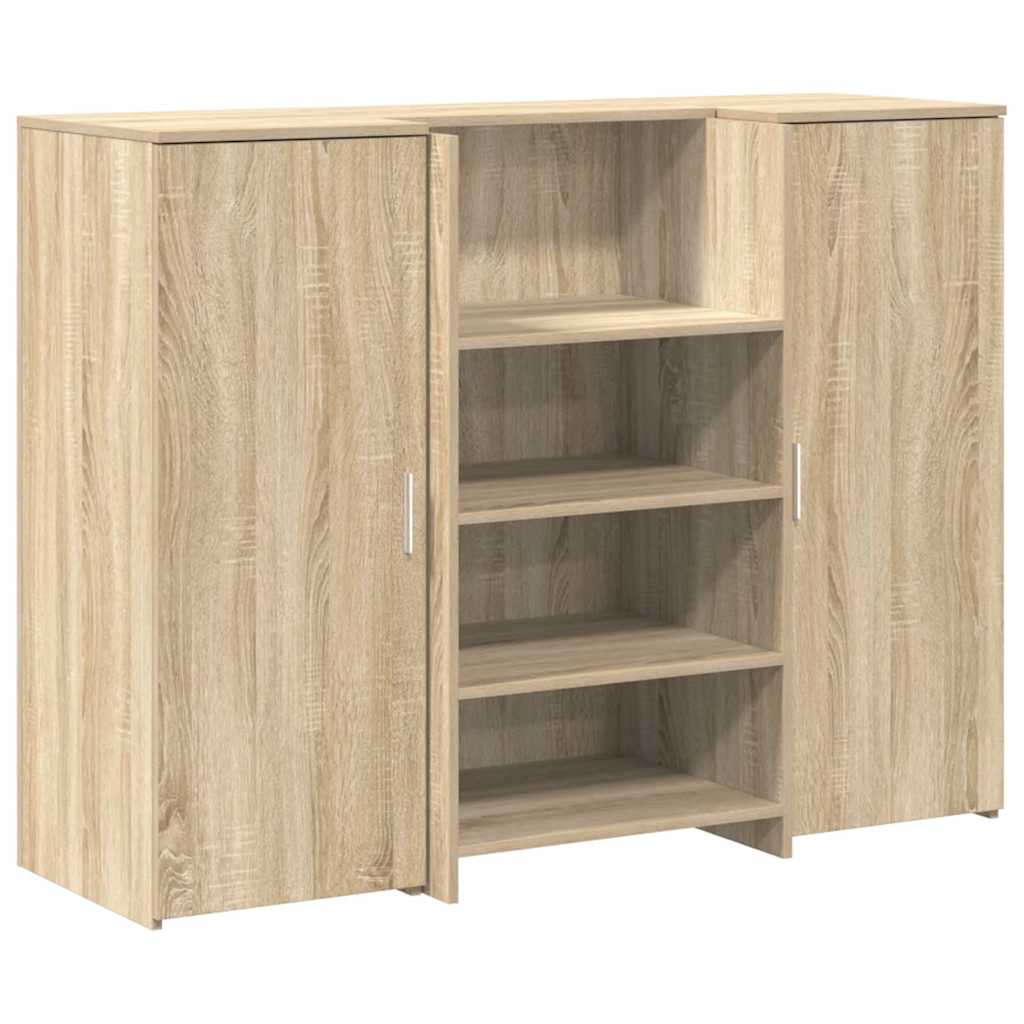 Resepsjonspult sonoma eik 135x50x103,5 cm konstruert tre