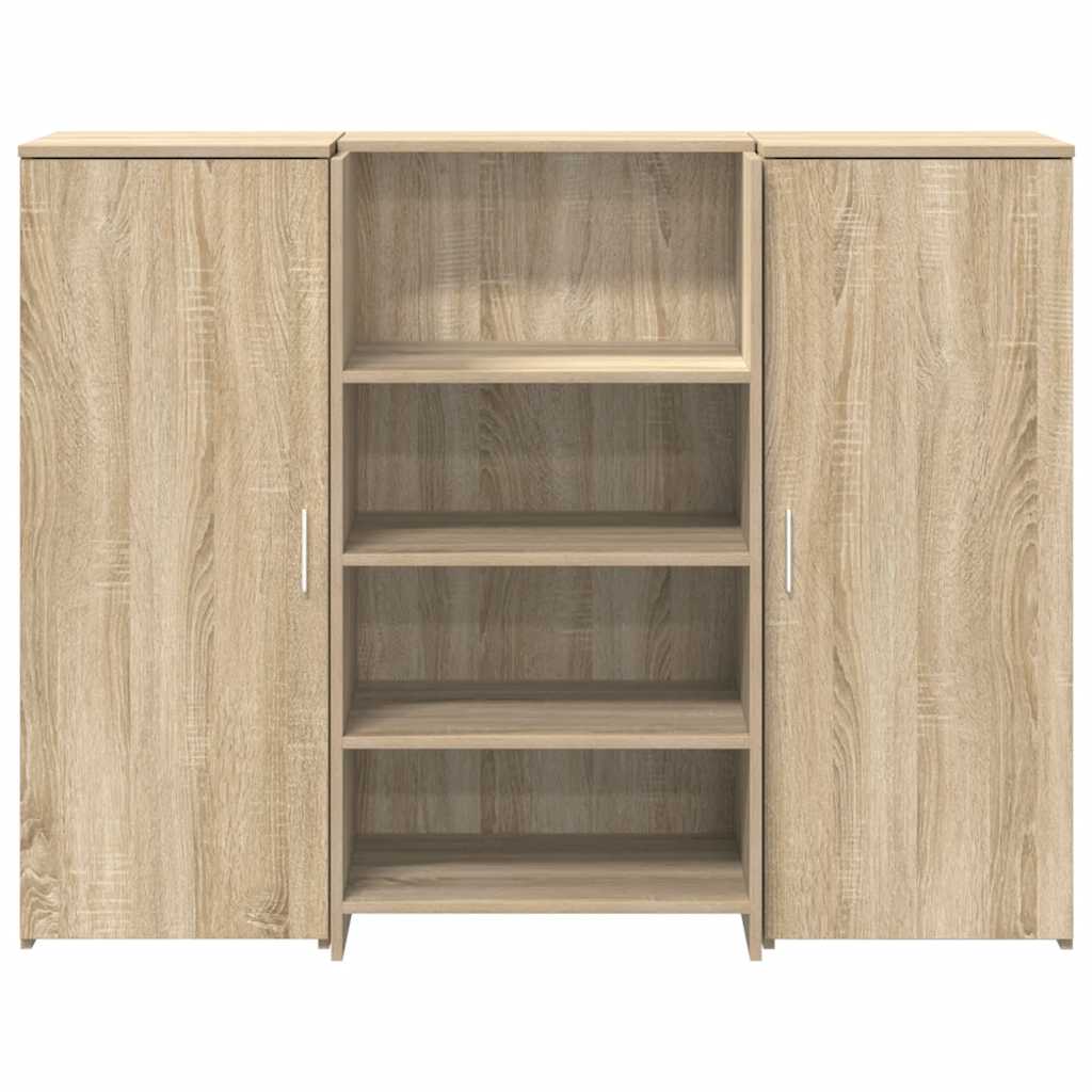 Resepsjonspult sonoma eik 135x50x103,5 cm konstruert tre