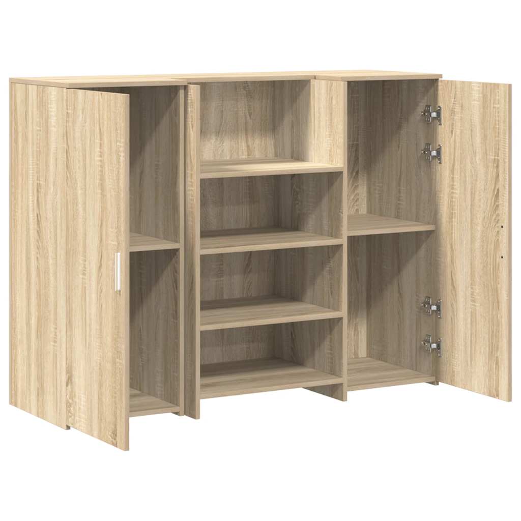 Resepsjonspult sonoma eik 135x50x103,5 cm konstruert tre