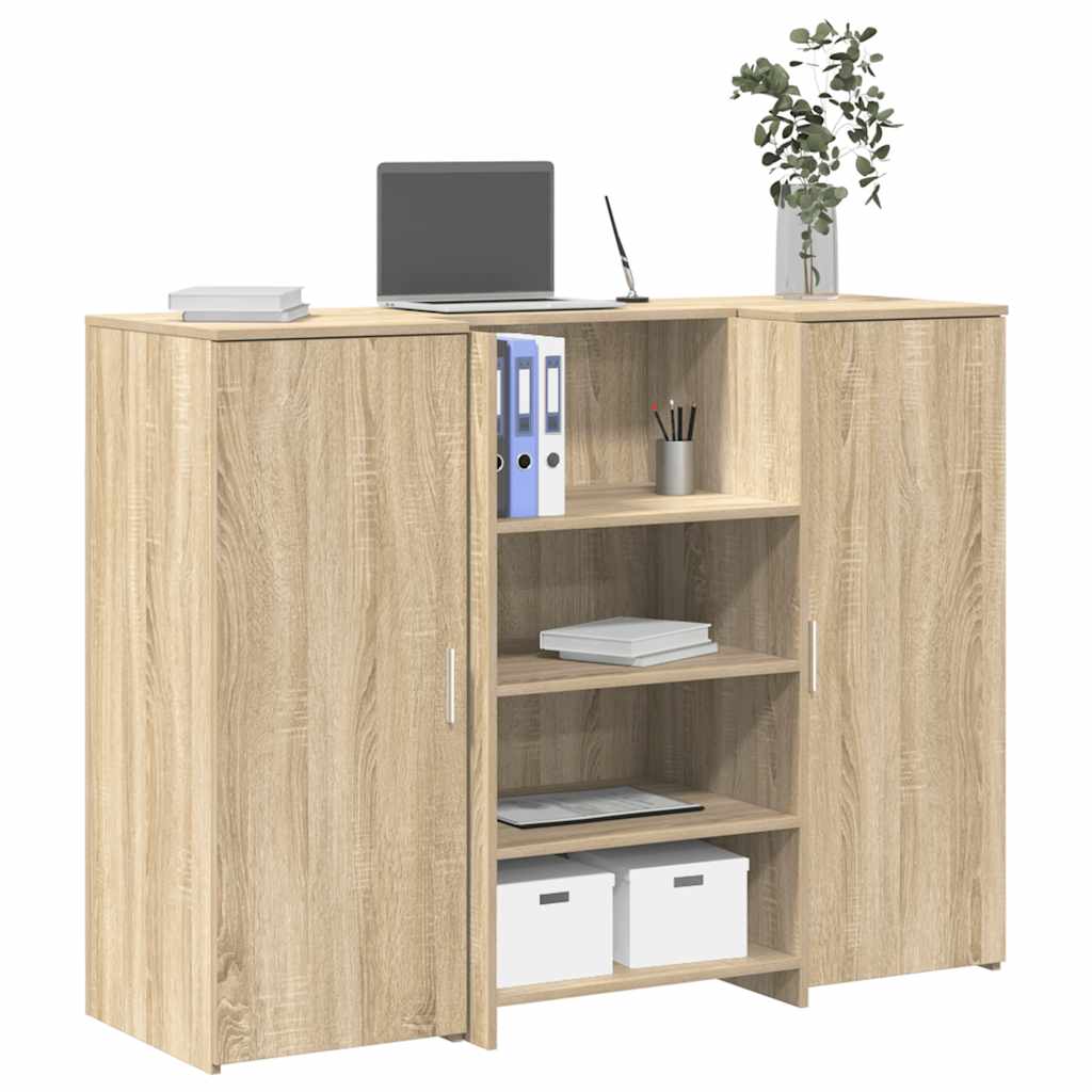 Resepsjonspult sonoma eik 135x50x103,5 cm konstruert tre
