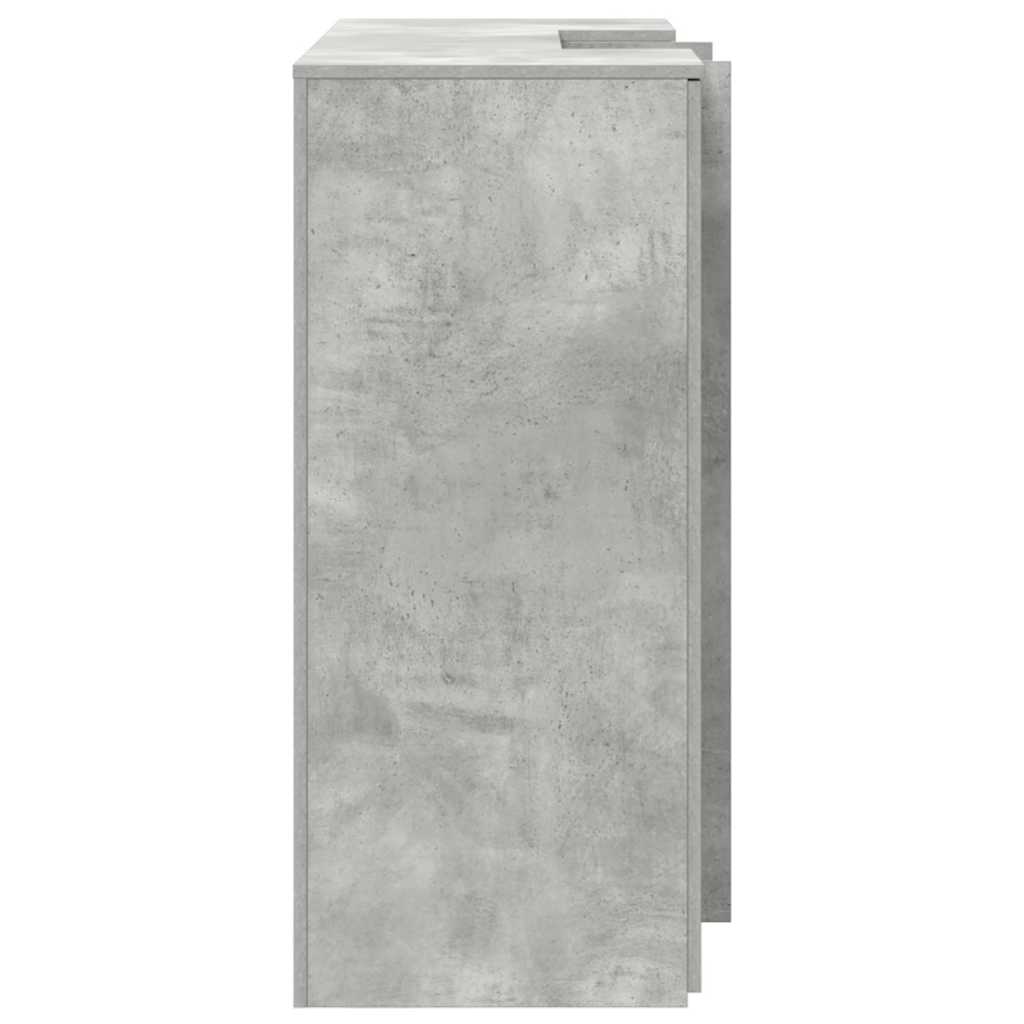 Resepsjonspult betonggrå 135x50x103,5 cm konstruert tre