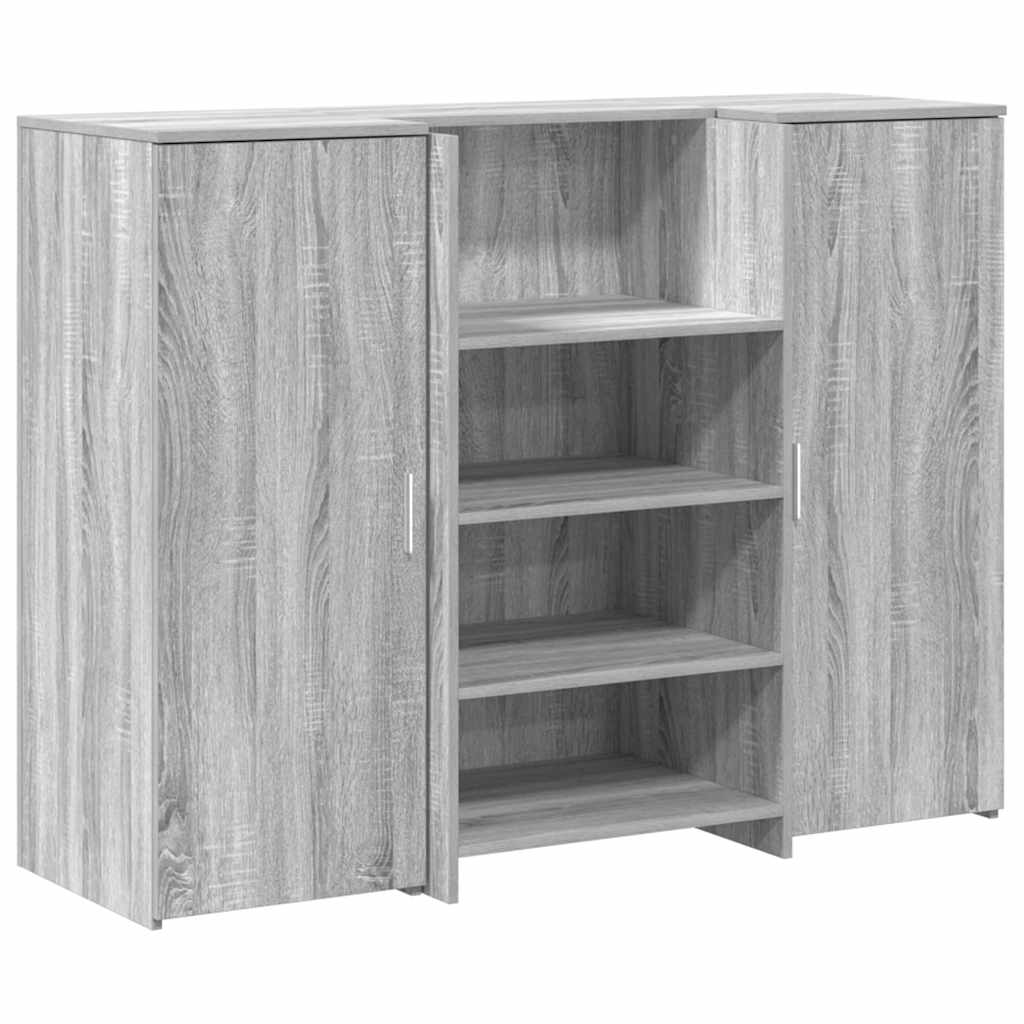 Resepsjonspult grå sonoma 135x50x103,5 cm konstruert tre