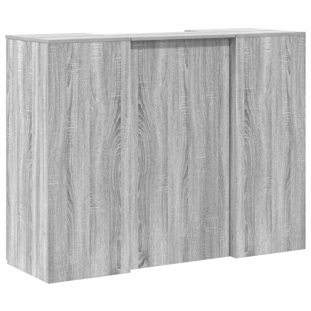 Resepsjonspult grå sonoma 135x50x103,5 cm konstruert tre