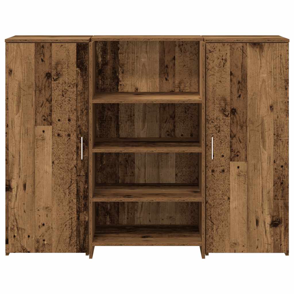 Resepsjonspult gammelt tre 135x50x103,5 cm konstruert tre