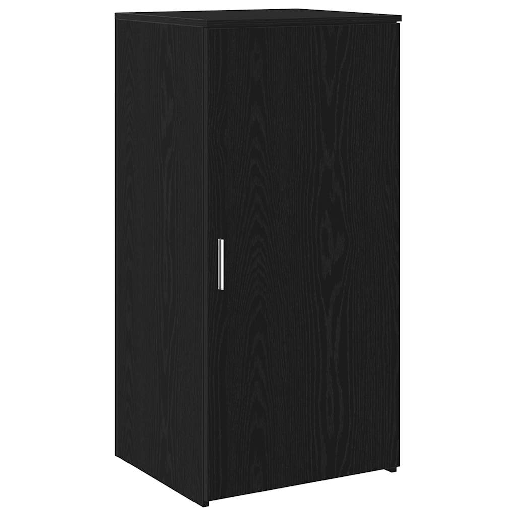 Resepsjonspult svart eik 155x50x103,5 cm konstruert tre