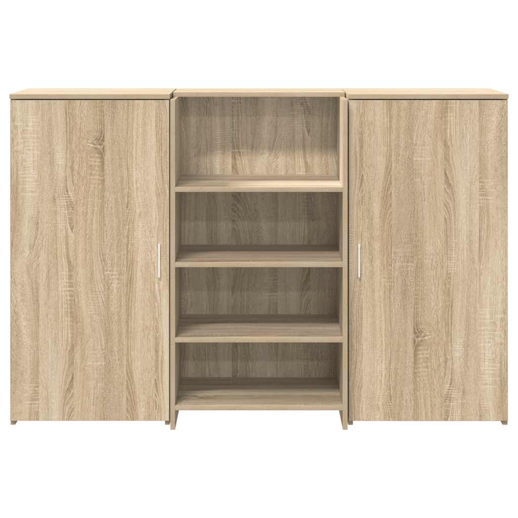 Resepsjonspult sonoma eik 155x50x103,5 cm konstruert tre