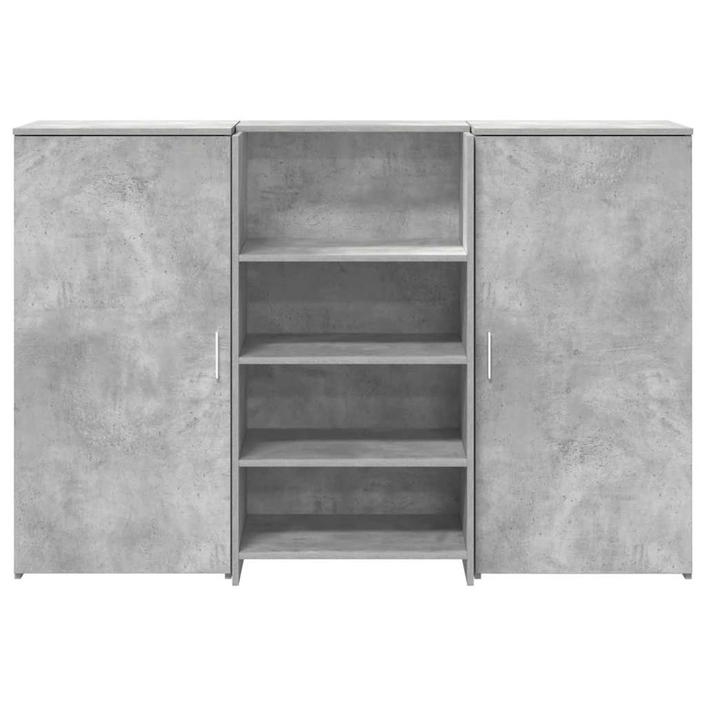 Resepsjonspult betonggrå 155x50x103,5 cm konstruert tre