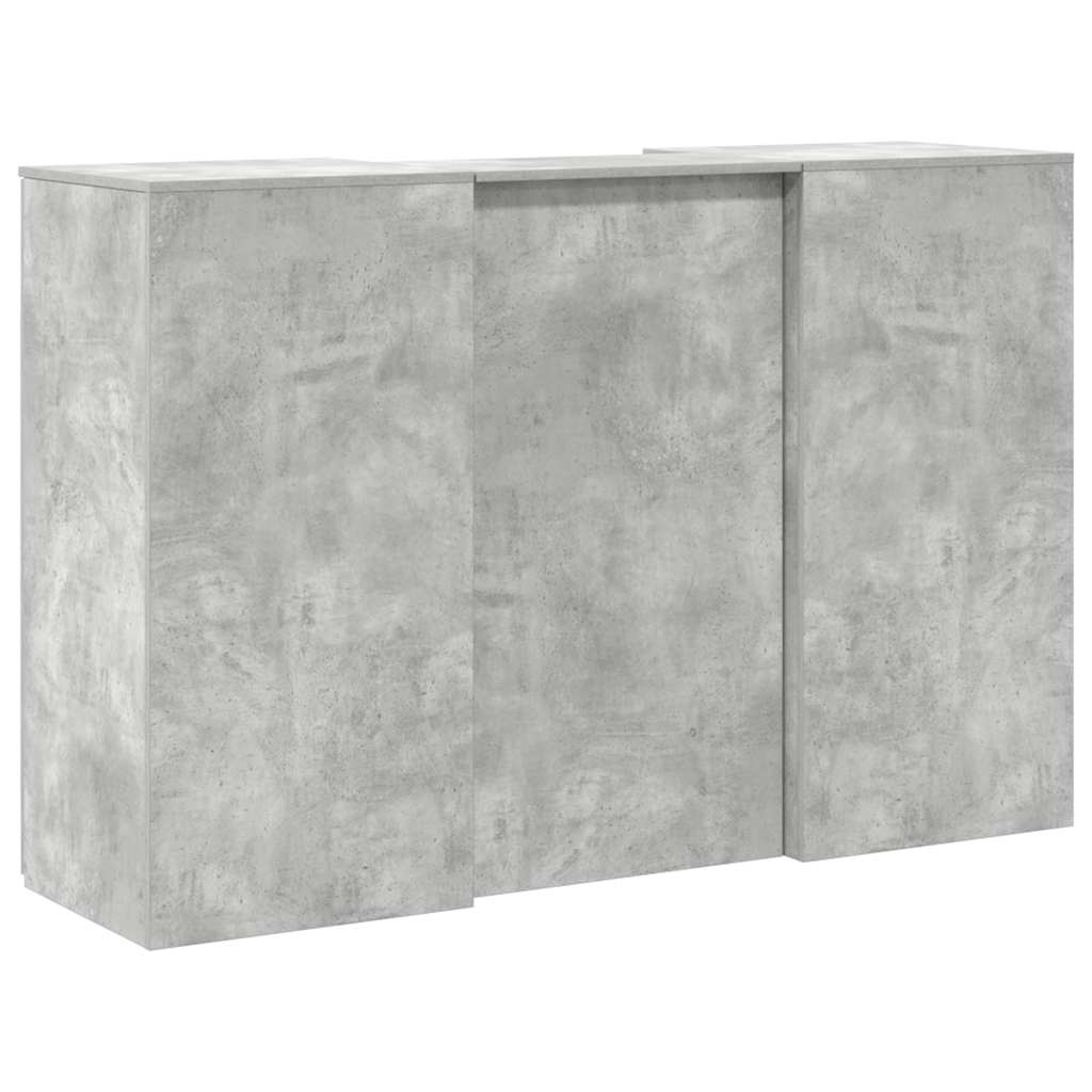 Resepsjonspult betonggrå 155x50x103,5 cm konstruert tre