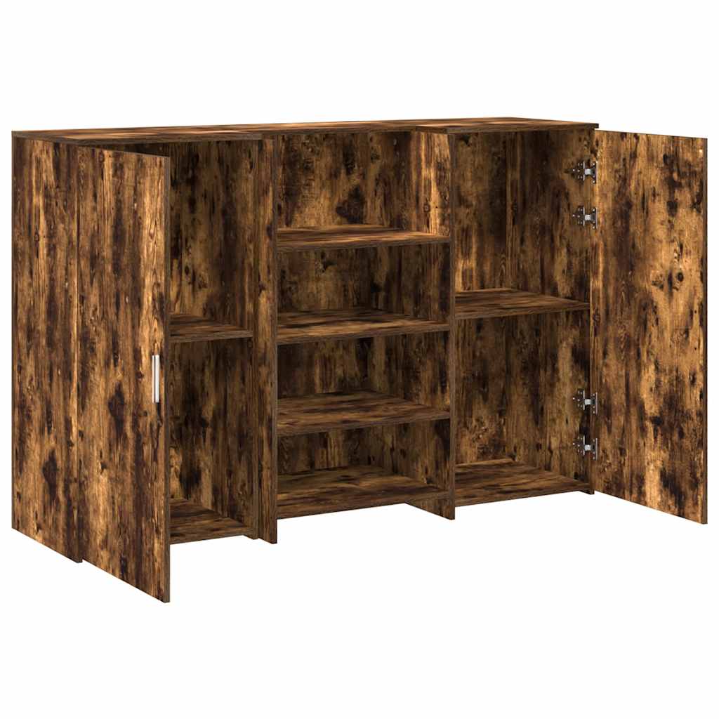 Resepsjonspult røkt eik 155x50x103,5 cm konstruert tre