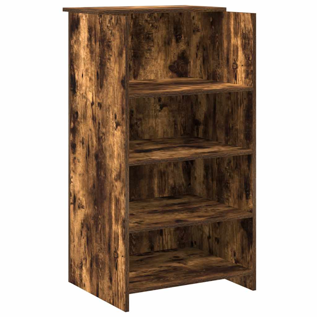 Resepsjonspult røkt eik 155x50x103,5 cm konstruert tre