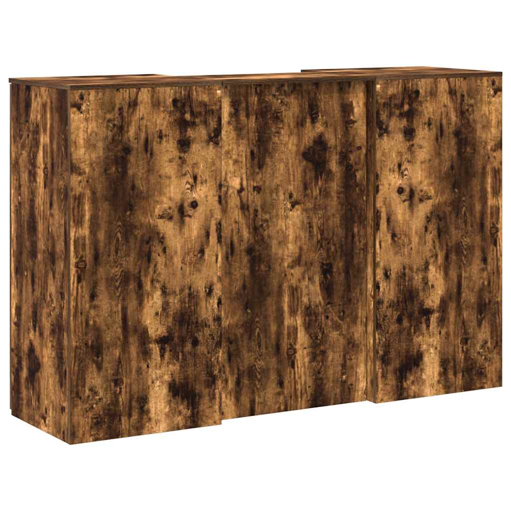 Resepsjonspult røkt eik 155x50x103,5 cm konstruert tre