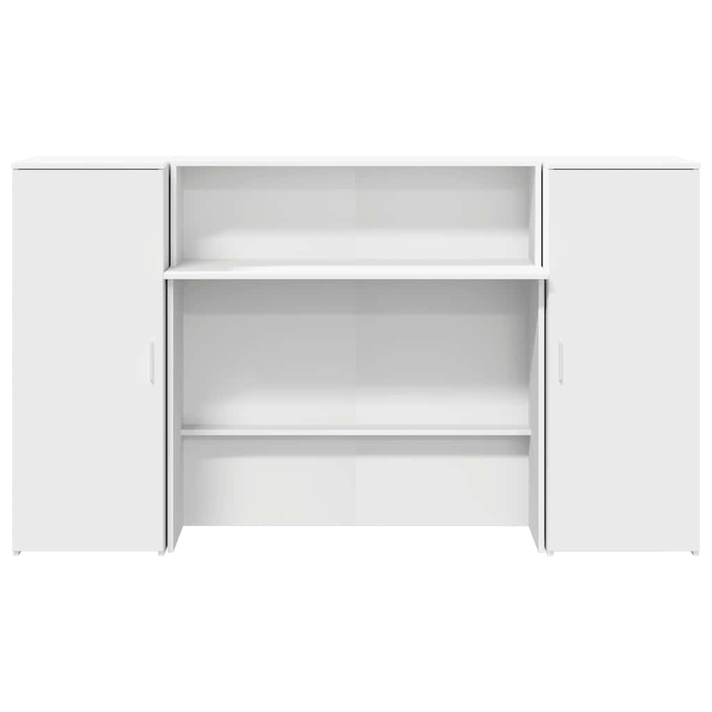 Resepsjonsdisk hvit 180x50x103,5 cm konstruert tre