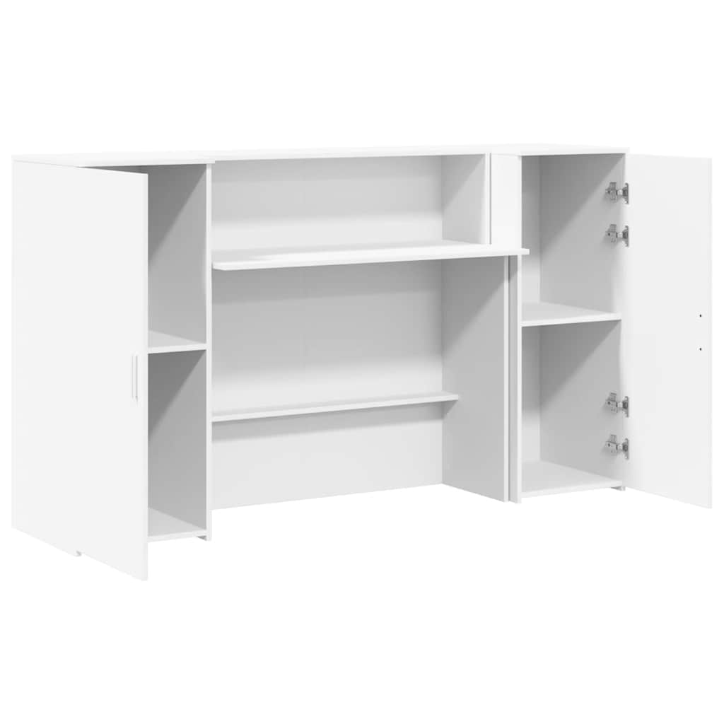 Resepsjonsdisk hvit 180x50x103,5 cm konstruert tre
