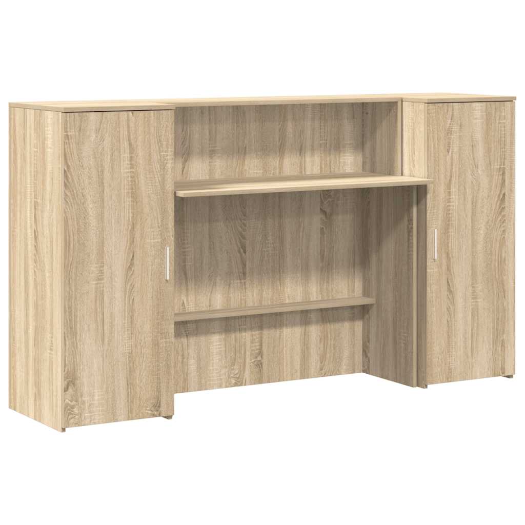Resepsjonspult sonoma eik 180x50x103,5 cm konstruert tre