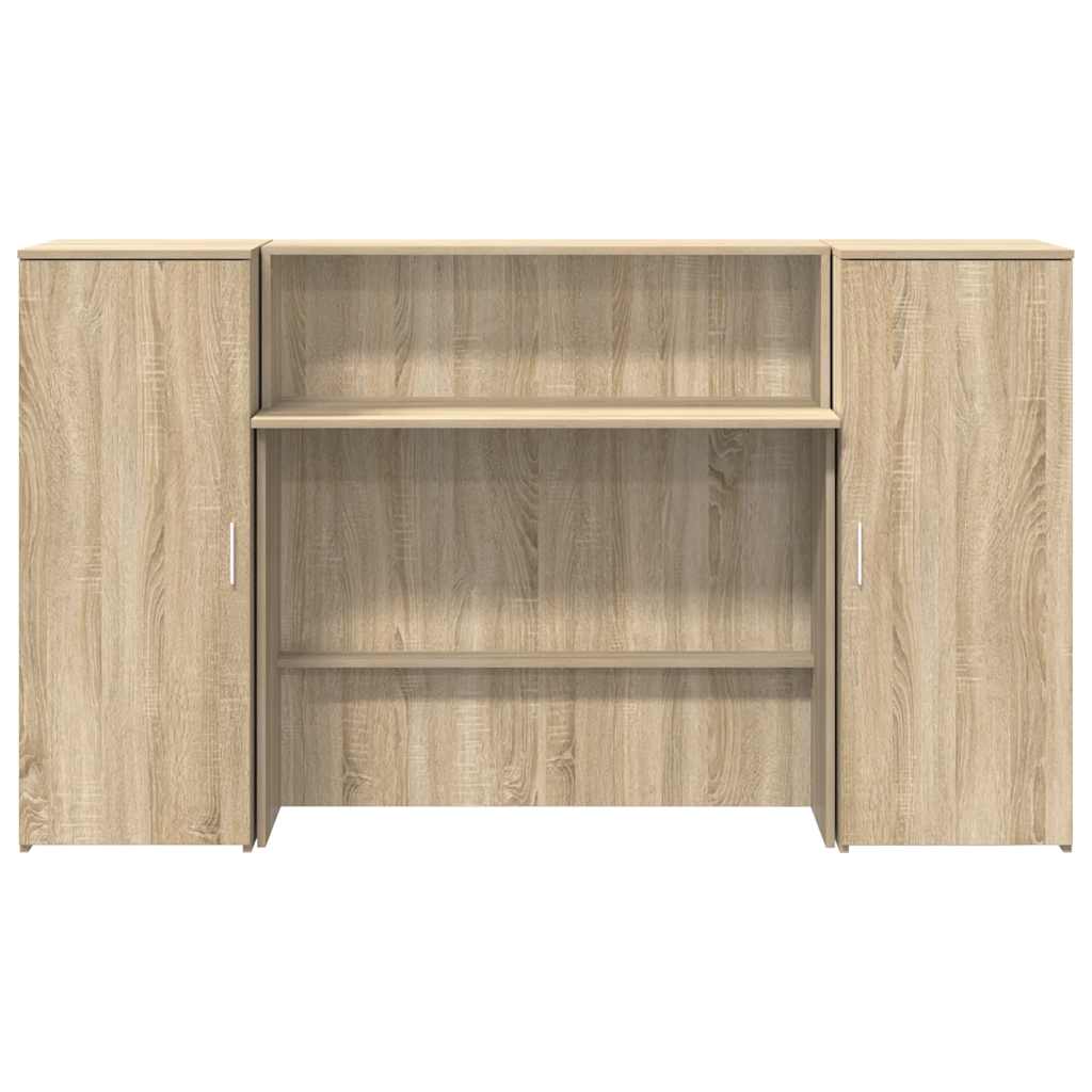 Resepsjonspult sonoma eik 180x50x103,5 cm konstruert tre