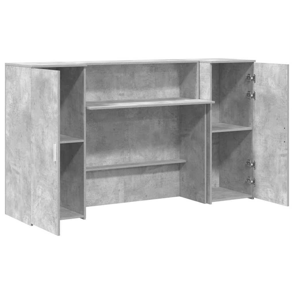 Resepsjonspult betonggrå 180x50x103,5 cm konstruert tre