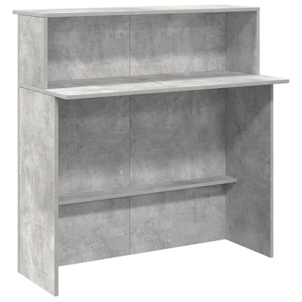 Resepsjonspult betonggrå 180x50x103,5 cm konstruert tre
