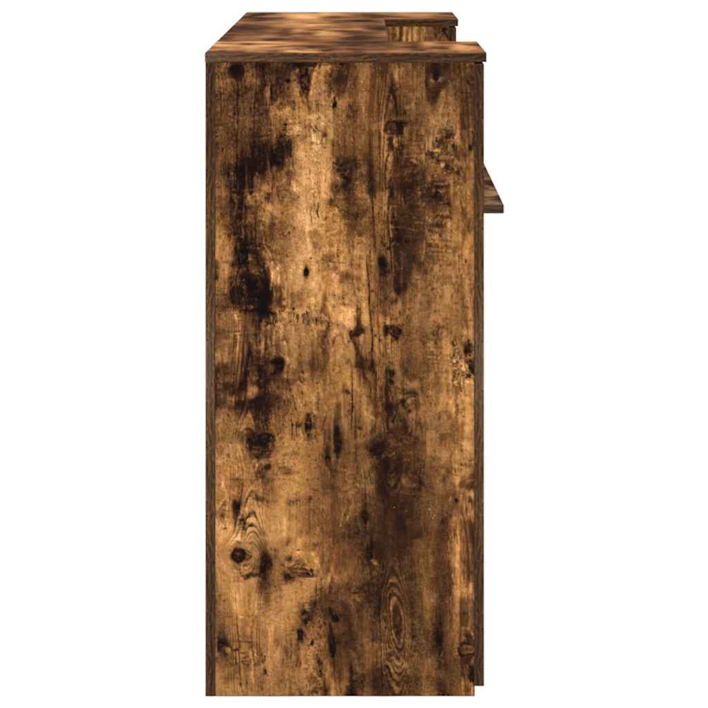 Resepsjonspult røkt eik 180x50x103,5 cm konstruert tre