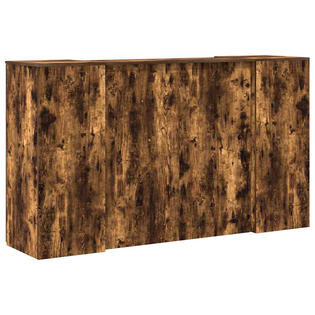 Resepsjonspult røkt eik 180x50x103,5 cm konstruert tre