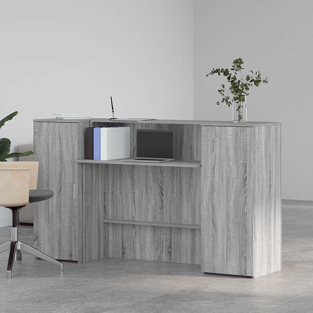 Resepsjonspult grå sonoma 180x50x103,5 cm konstruert tre