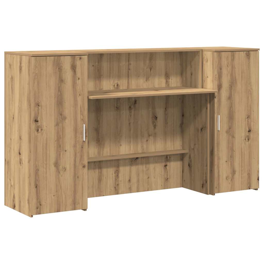 Resepsjonspult artisan eik 180x50x103,5 cm konstruert tre