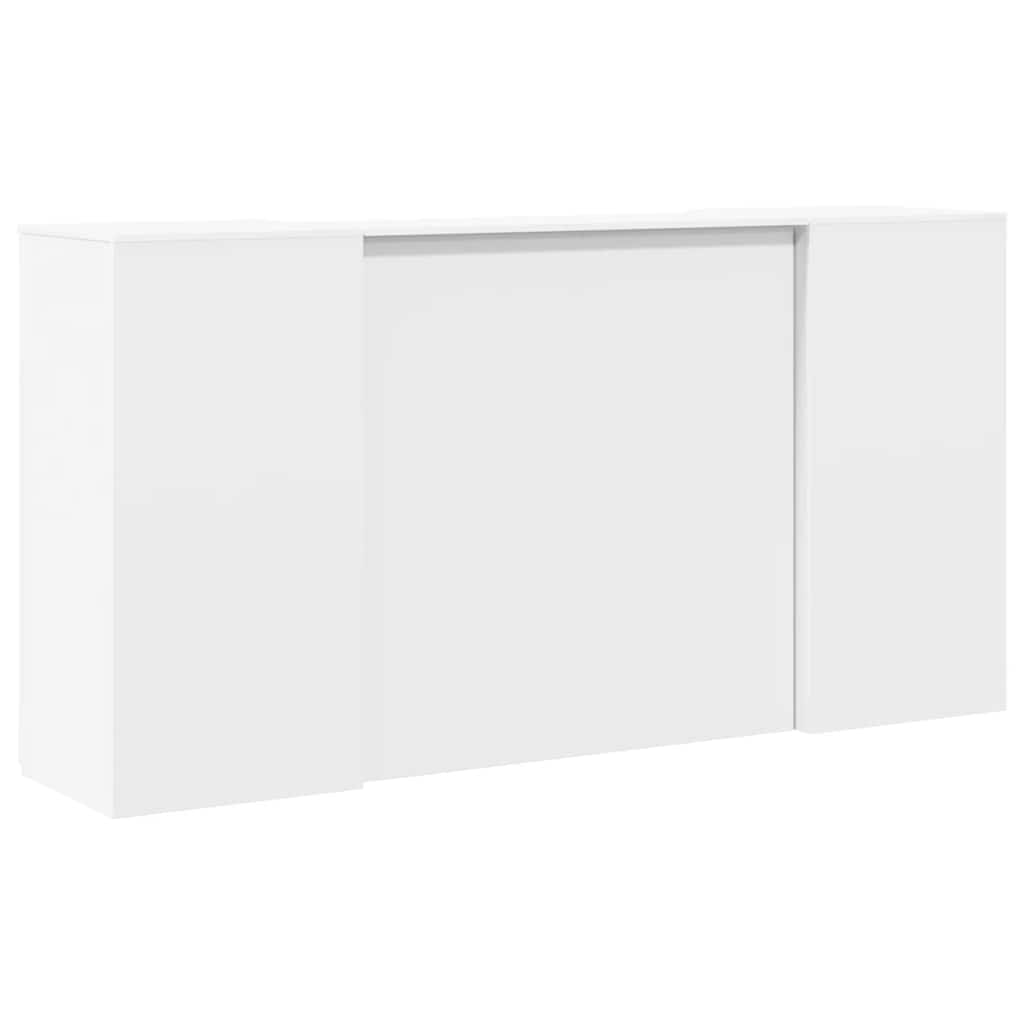 Resepsjonspult hvit 200x50x103,5 cm konstruert tre