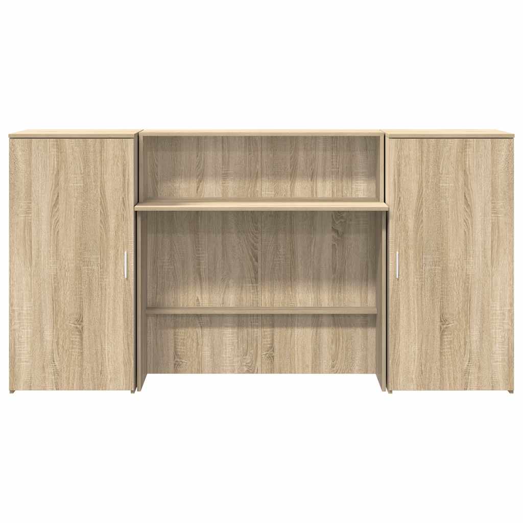 Resepsjonspult sonoma eik 200x50x103,5 cm konstruert tre