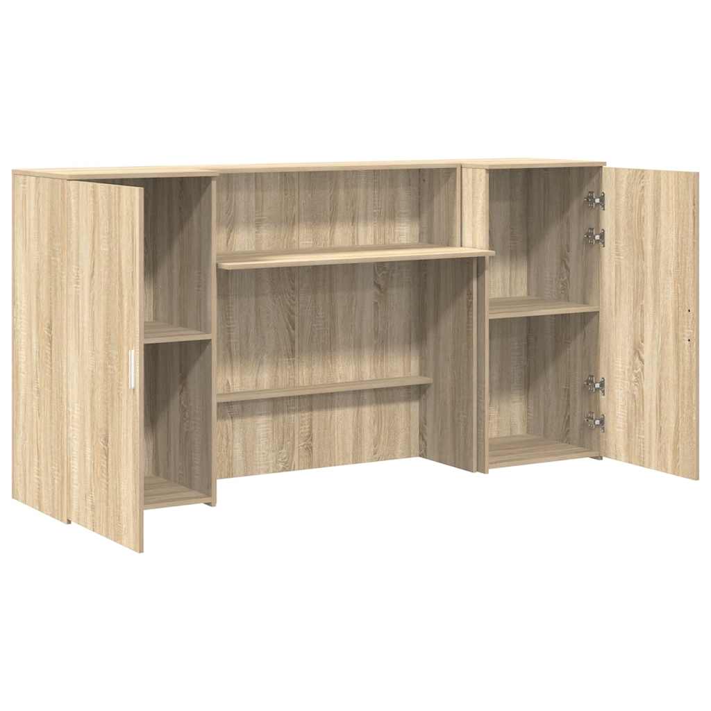 Resepsjonspult sonoma eik 200x50x103,5 cm konstruert tre