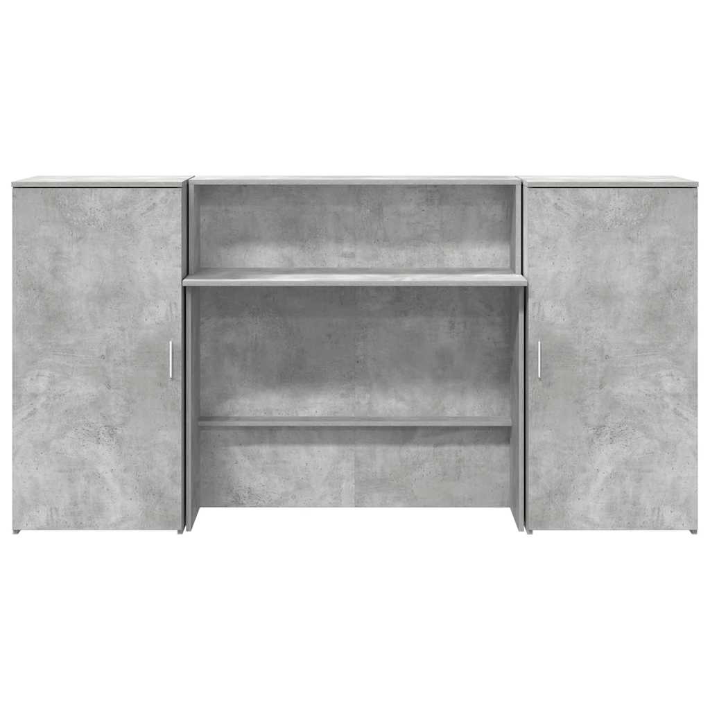 Resepsjonspult betonggrå 200x50x103,5 cm konstruert tre