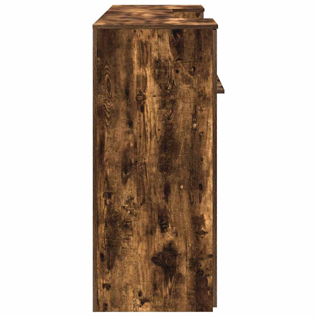 Resepsjonspult røkt eik 200x50x103,5 cm konstruert tre