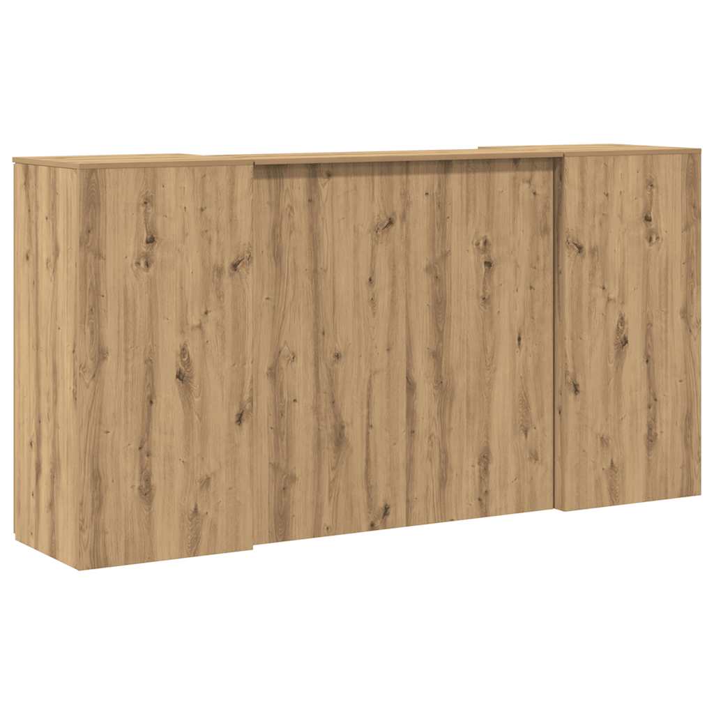 Resepsjonspult artisan eik 200x50x103,5 cm konstruert tre