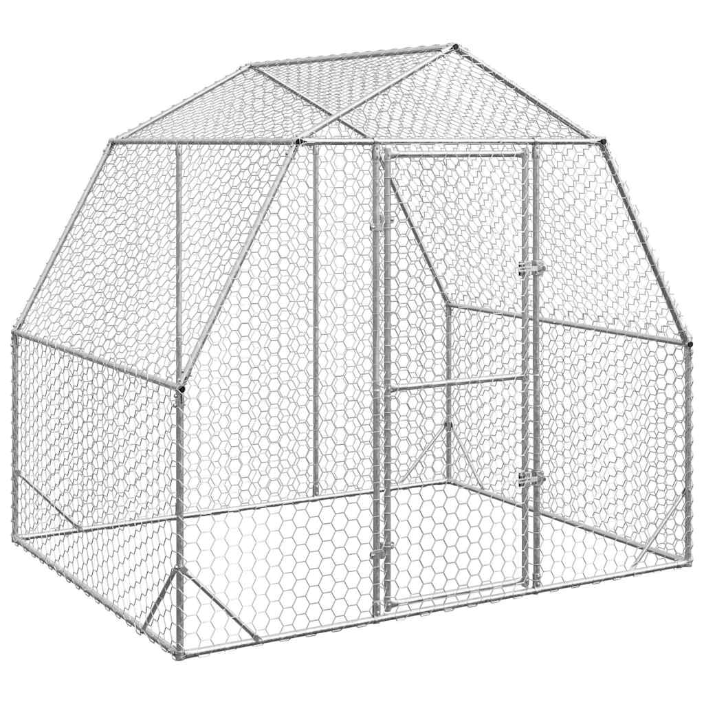 Kyllingløp 2,5x2x2,25 m galvanisert stål