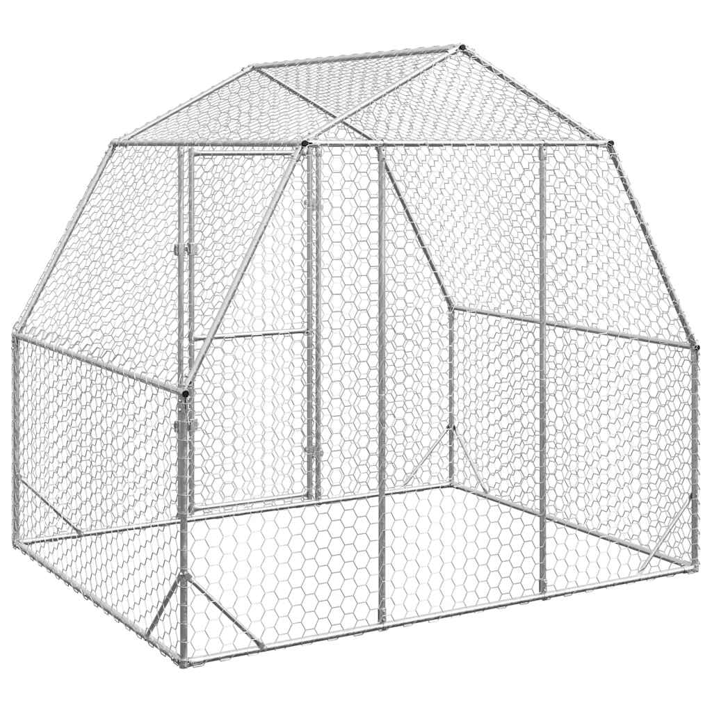 Kyllingløp 2,5x2x2,25 m galvanisert stål