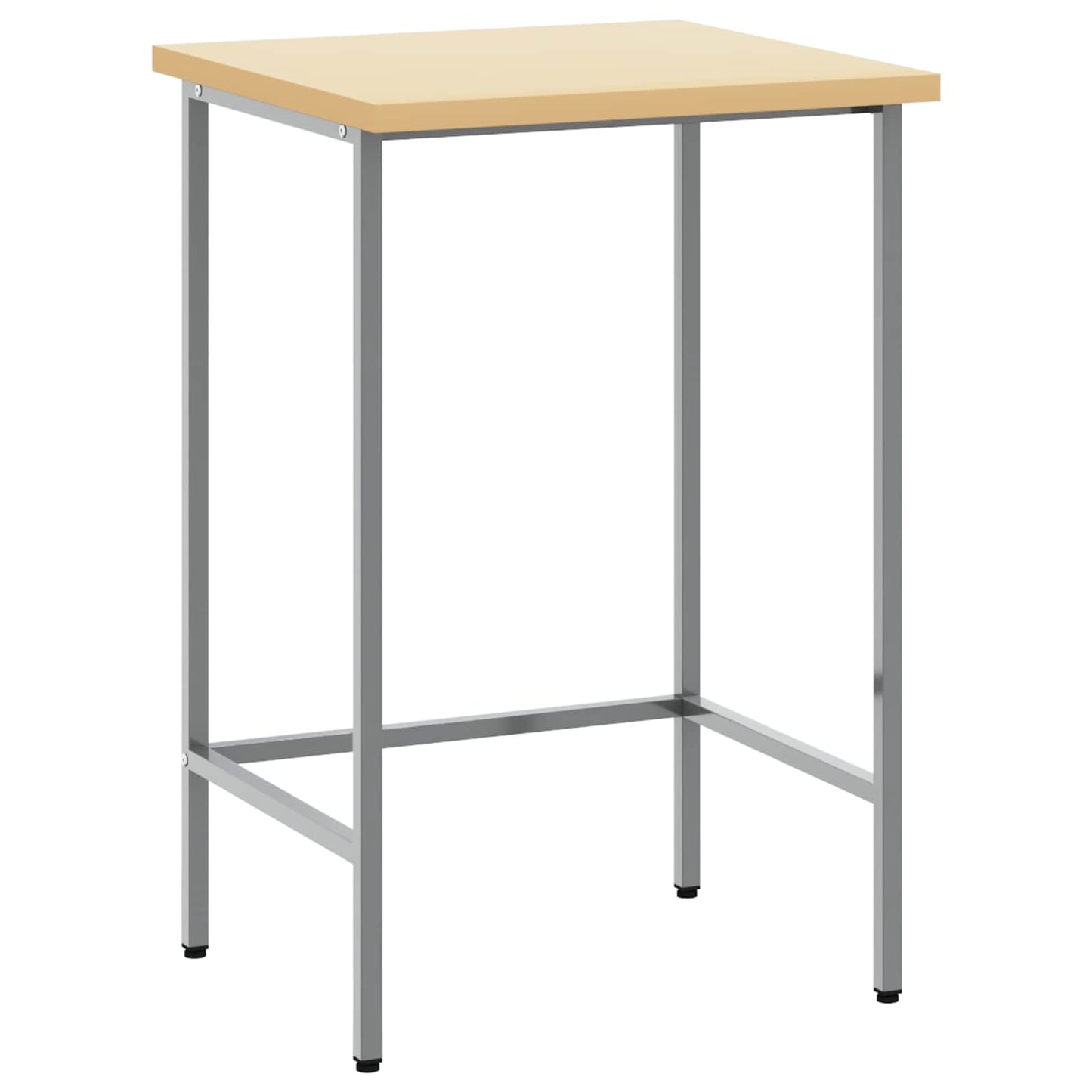 Hjørnebord Grå 55 x 55 x 85 cm Stål og konstruert tre