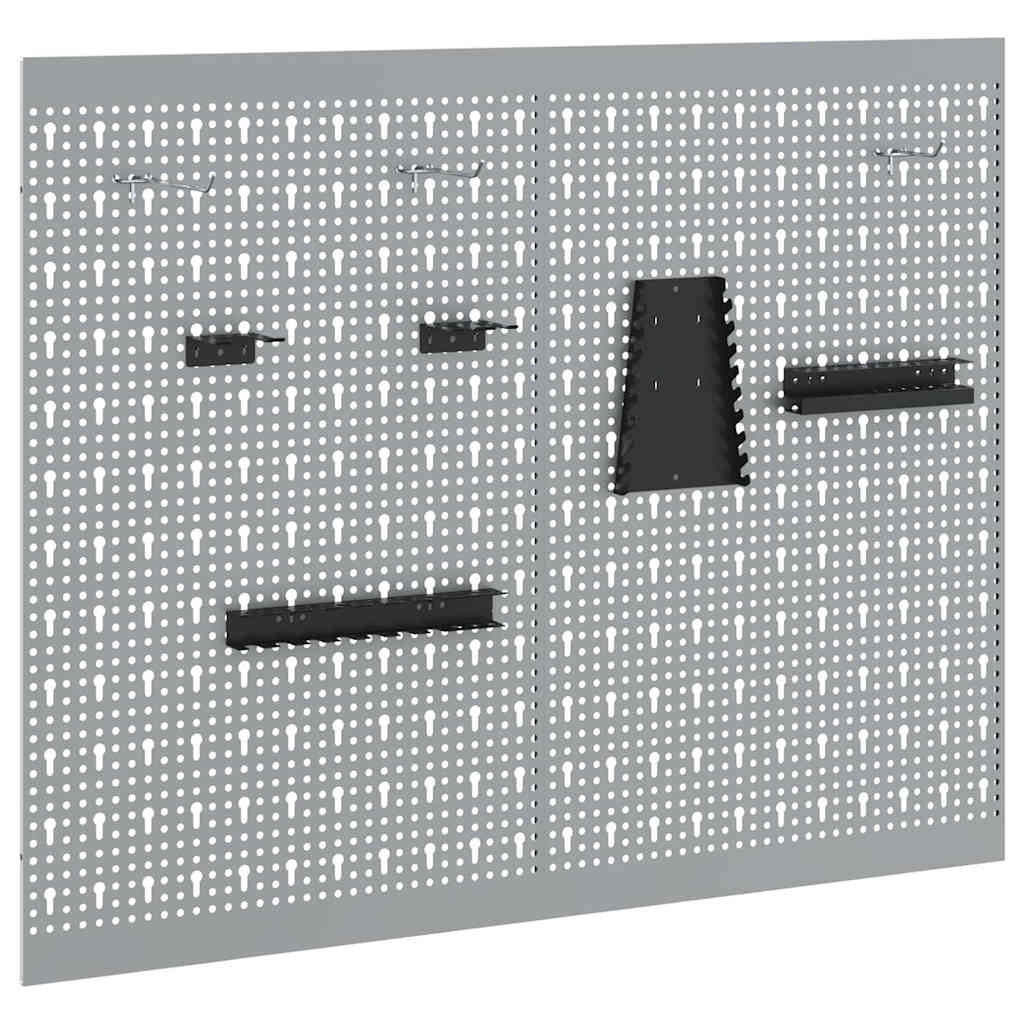 Verktøyveggpanel 2 stk. Grå 100 x 1 x 80 cm