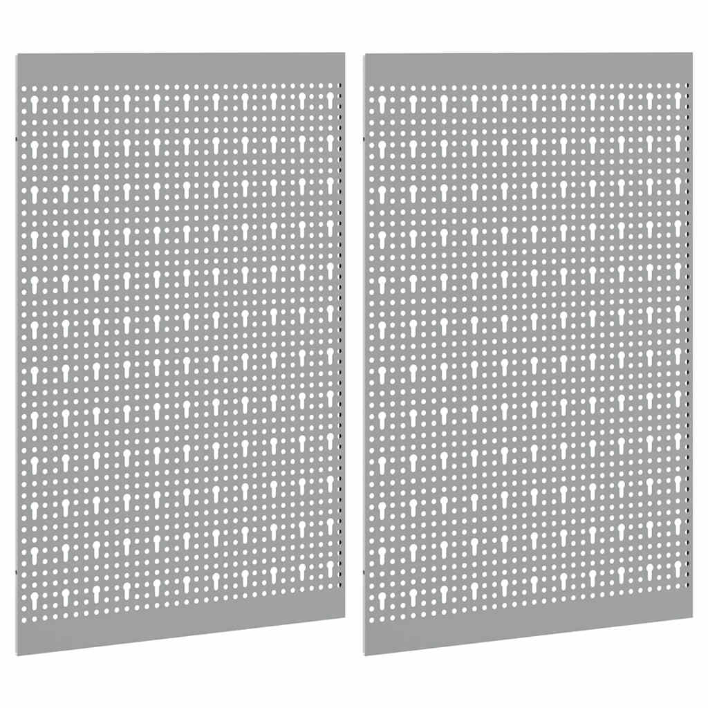 Verktøyveggpanel 2 stk. Grå 100 x 1 x 80 cm