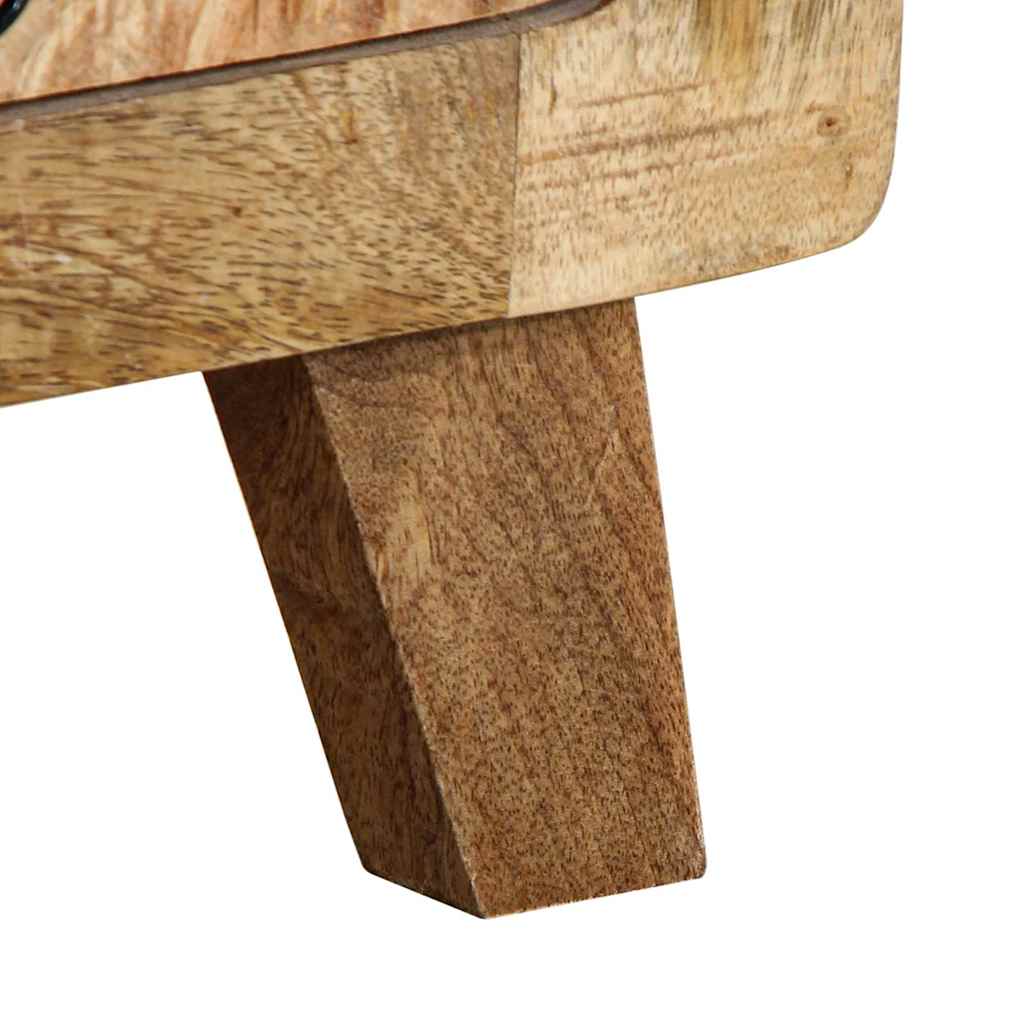 Nattbord 37x32x50 cm grovt heltre mangotre