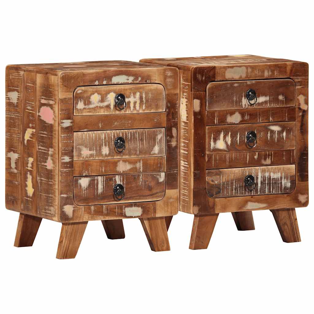 Nattskap 2 stk 37x32x50 cm gjenvunnet heltre