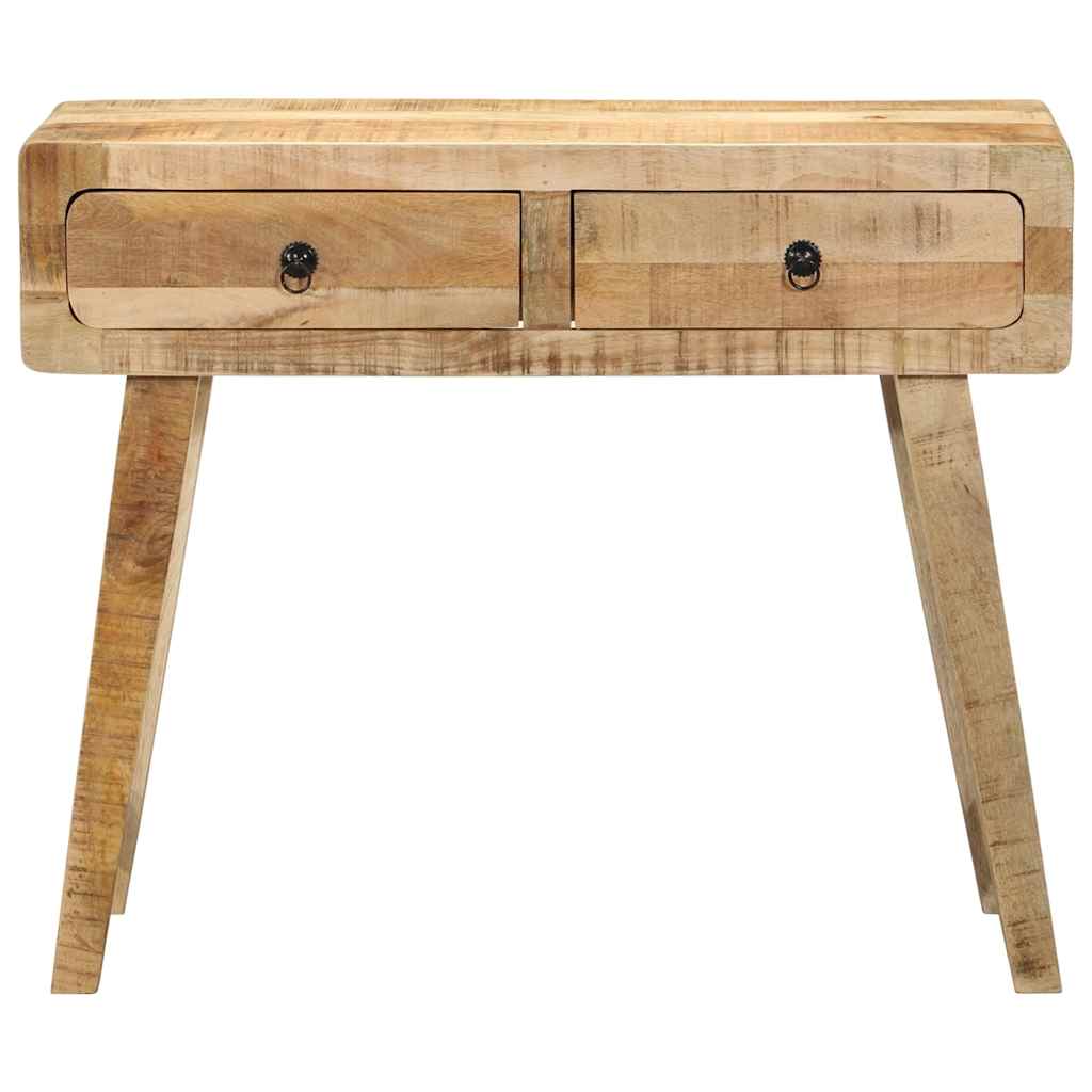 Konsollbord 90x32x75 cm grovt heltre mangotre