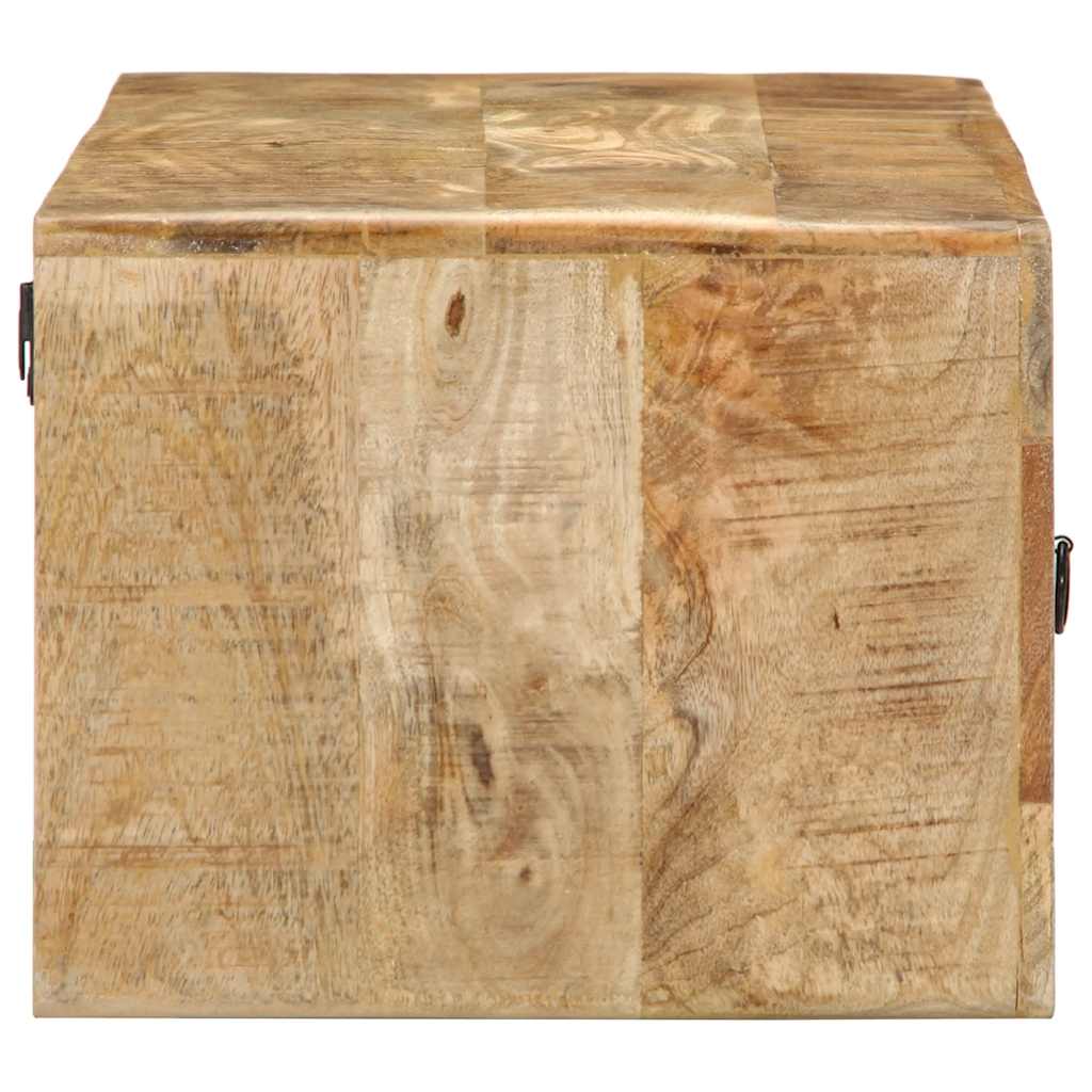 Veggmontert TV-benk 100x32x25 cm grovt heltre mangotre