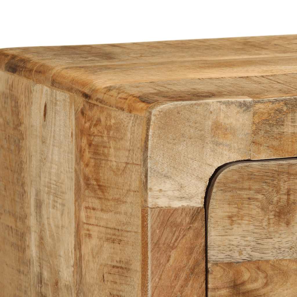 Veggmontert TV-benk 100x32x25 cm grovt heltre mangotre