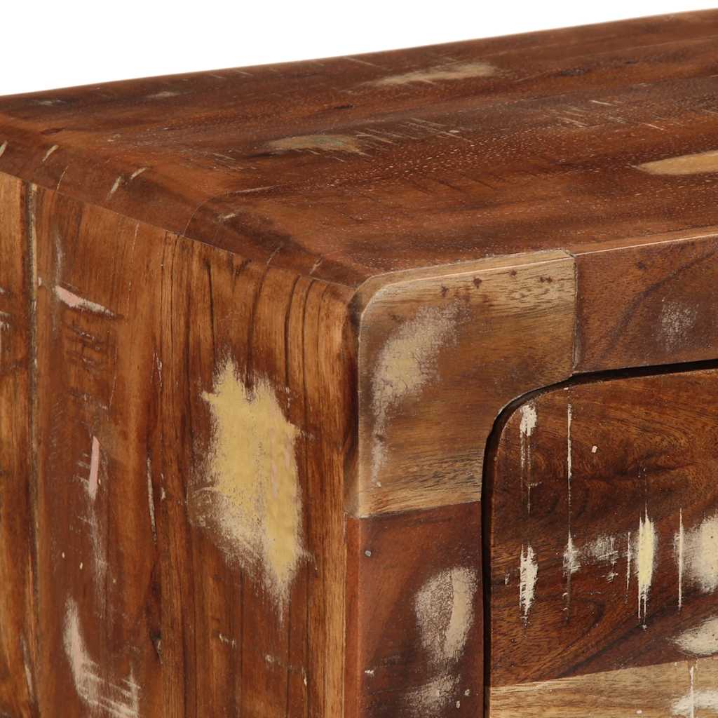 Veggmontert TV-benk 100x32x25 cm gjenvunnet heltre