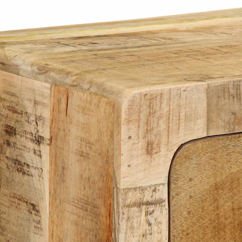 Veggmontert TV-benk 100x32x25 cm grovt heltre mangotre