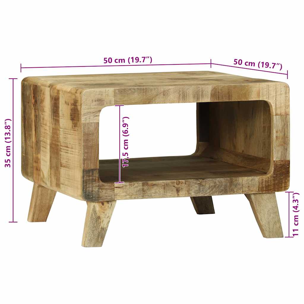 Kaffebord Brun 50 x 50 x 35 cm Massiv mango tre
