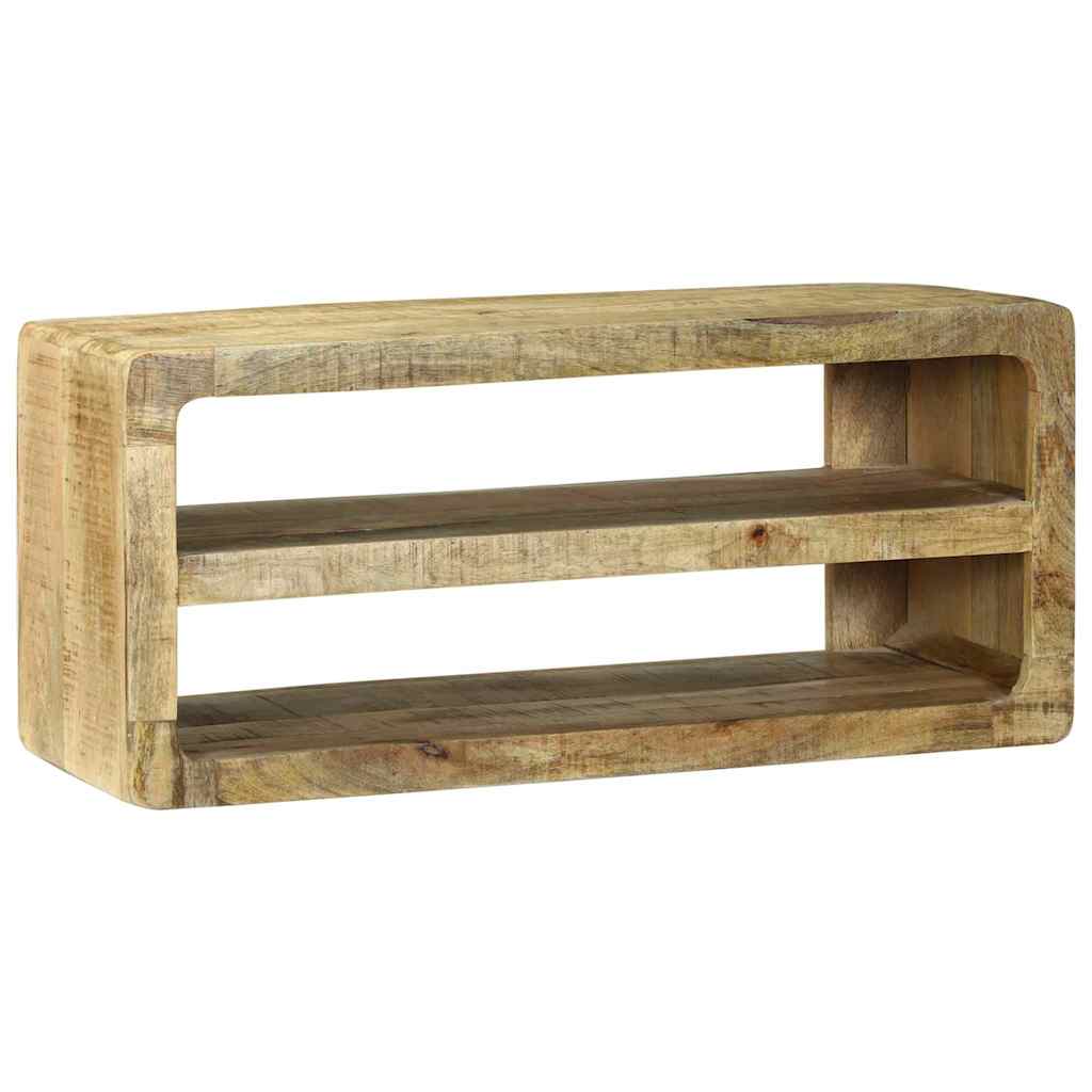 TV-skap med hylle Brun 80 x 32 x 36 cm Massivt mangotre